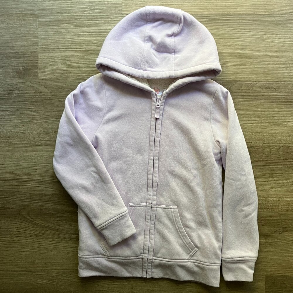 10/12 Wonder Nation Lavender Kid Tough Lined Zip Hoodie